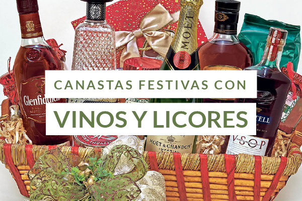 canastas navideñas con vinos y licores mexico